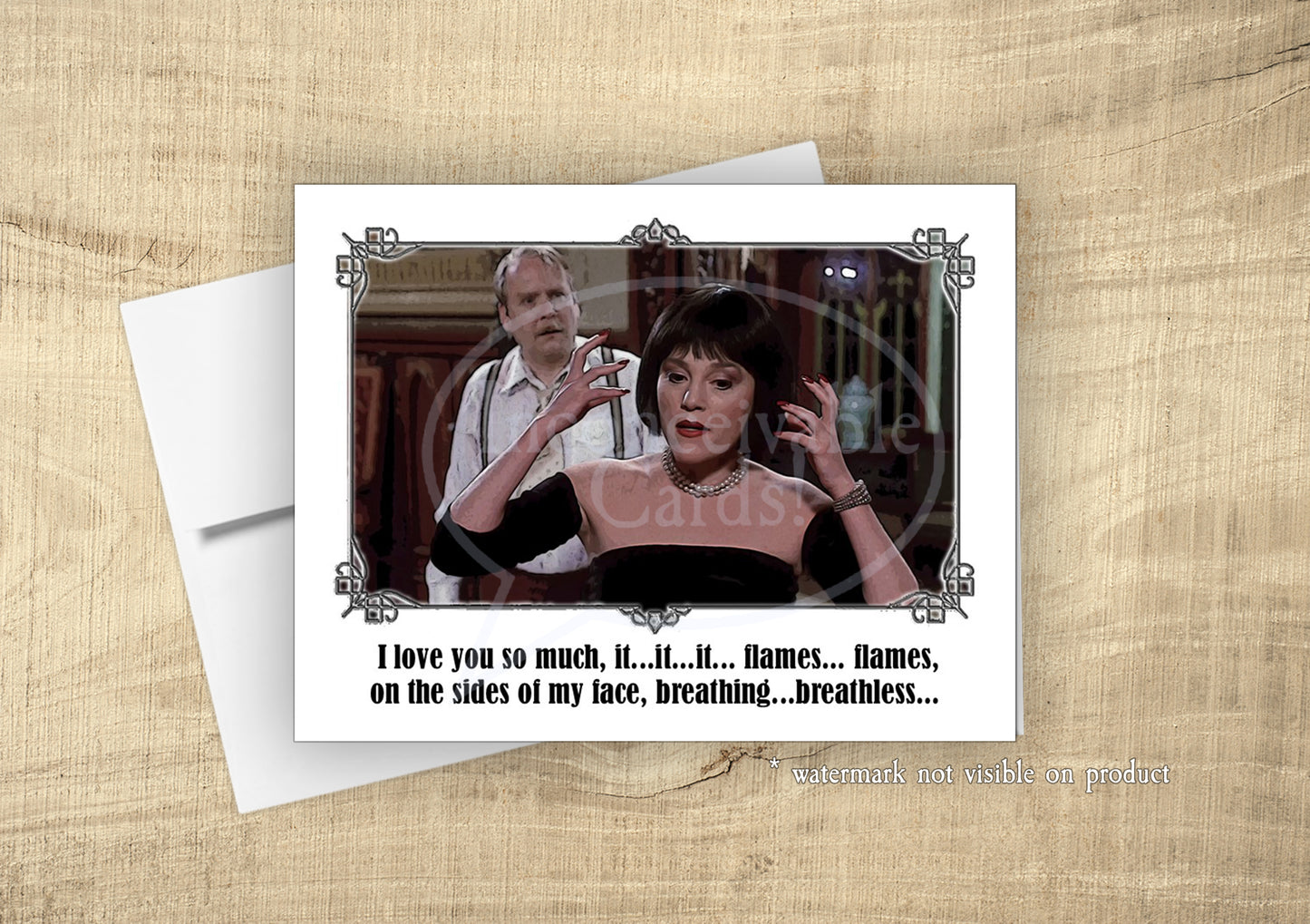 Clue "I Love You So Much - Flames On My Face" Card