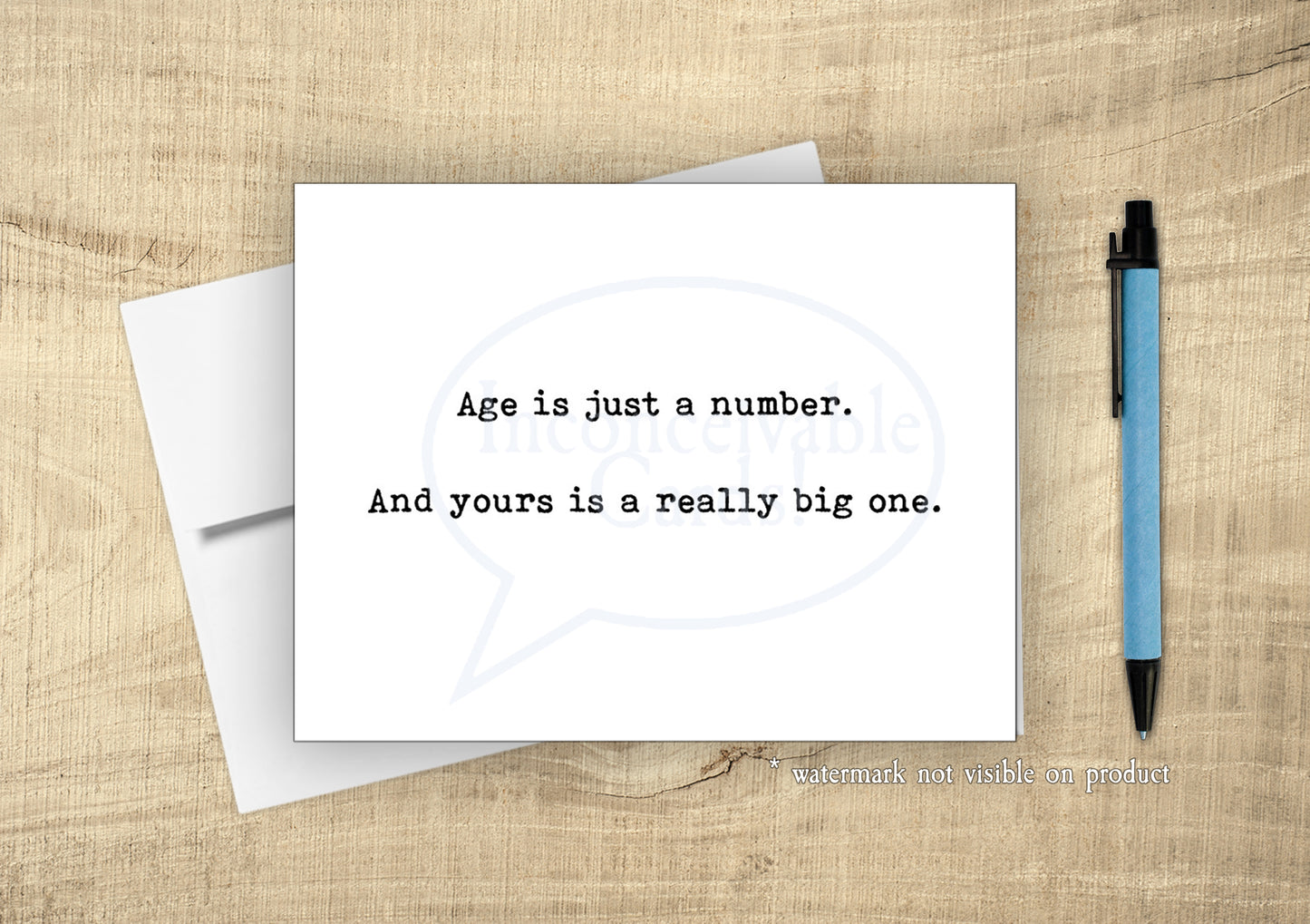 "Age is a Number" Funny Card, Happy Birthday, Just Because Card