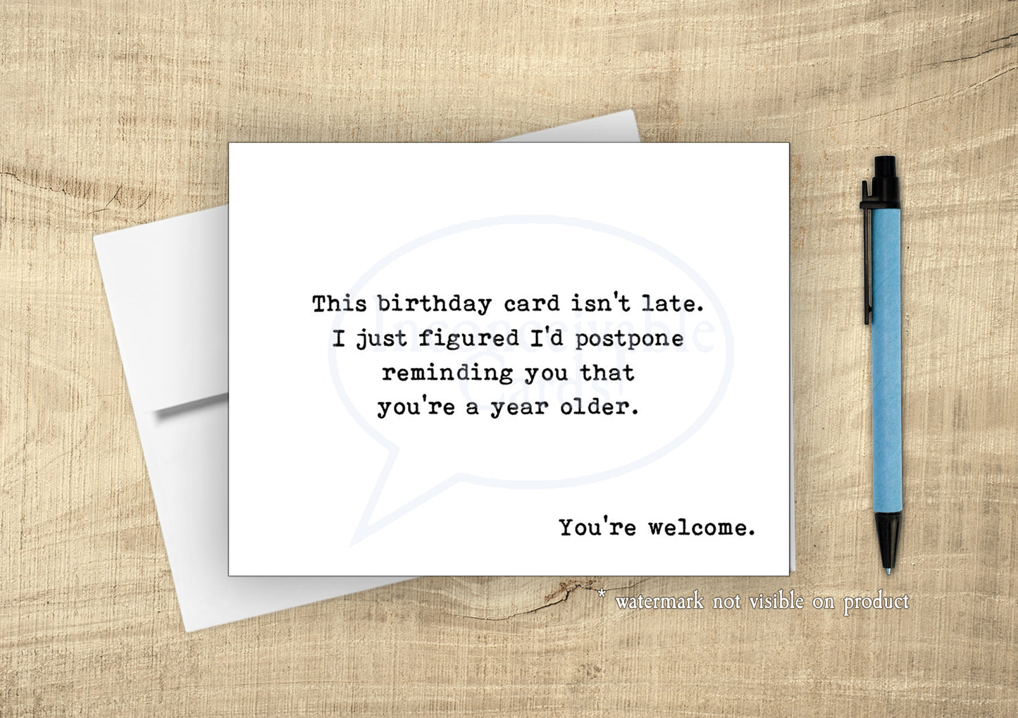 Belated Birthday Card, Funny Birthday Card for Best Friend