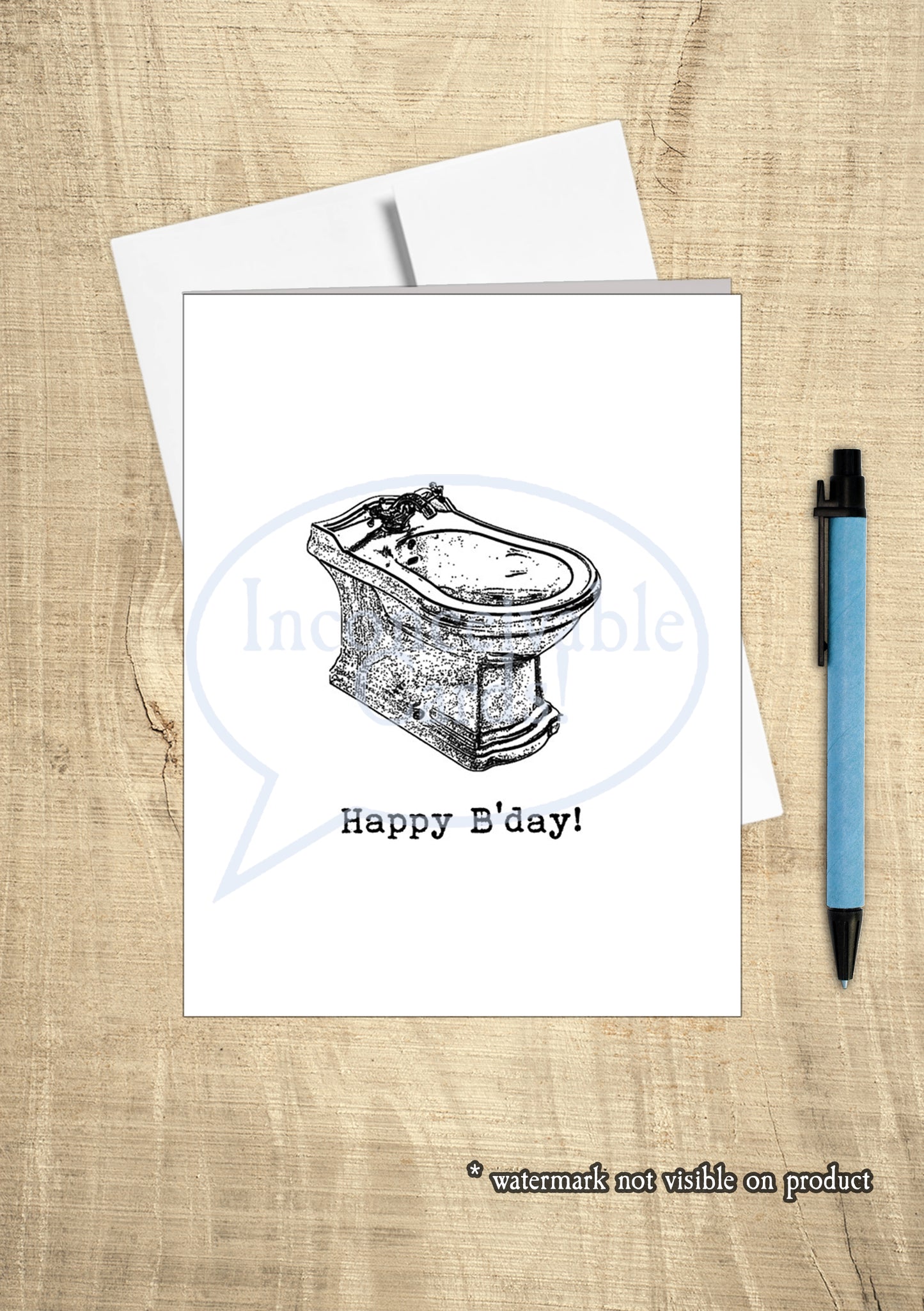 Funny Happy Bidet Birthday Card