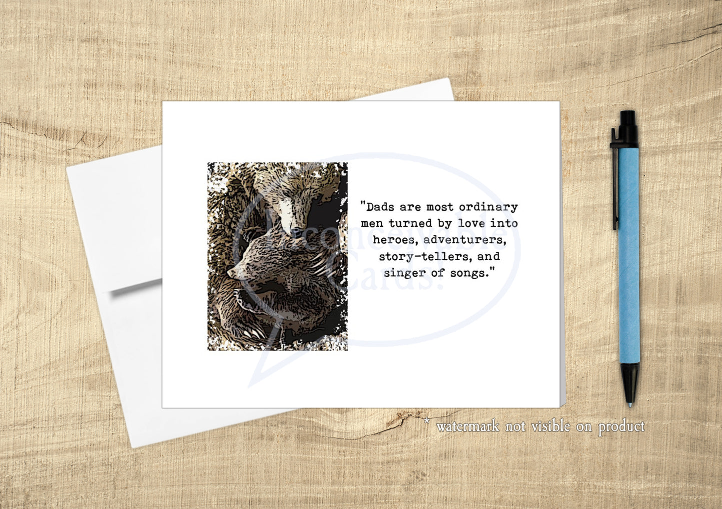 "Father's Are Heroes" Sentimental Father's Day Card