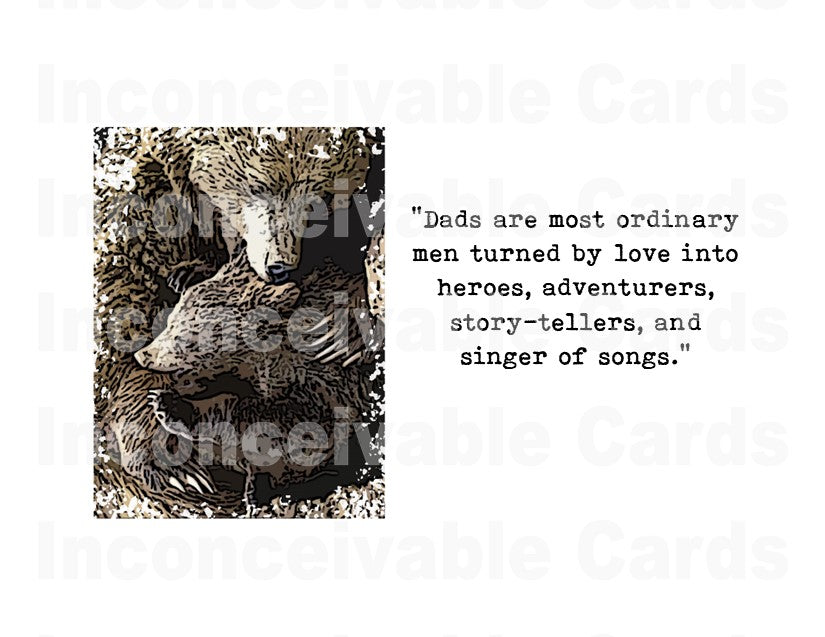 "Father's Are Heroes" Sentimental Father's Day Card