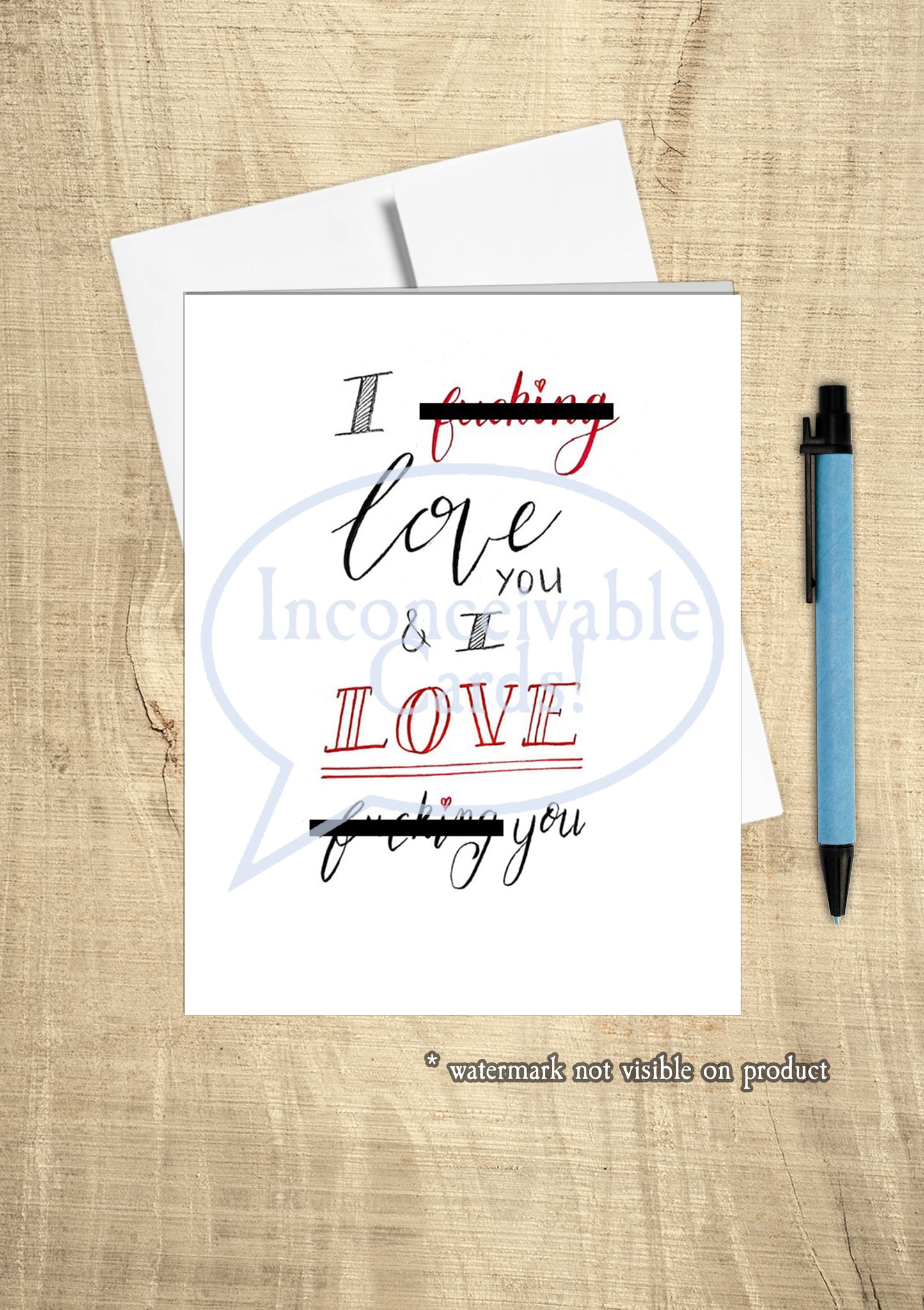 Dirty "I Love F--ing You" Card, Valentine's Day Card, Anniversary Card, Friendship Card