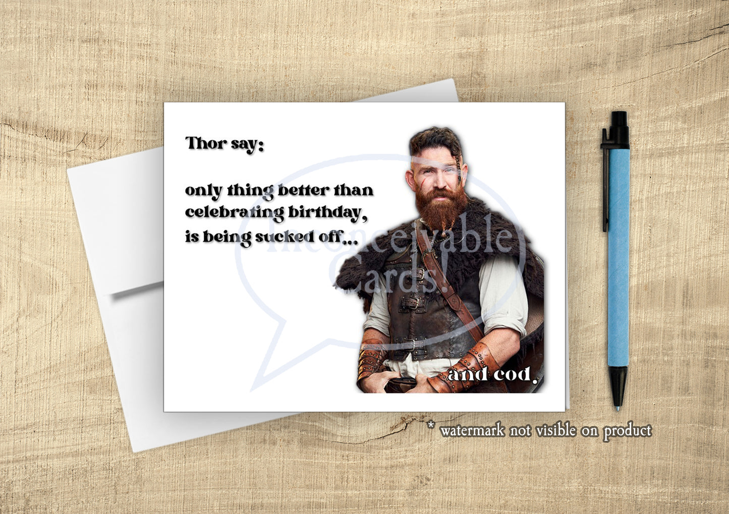 Ghosts - "Thorfinn Sucked Off" Funny Love Card, Birthday Card