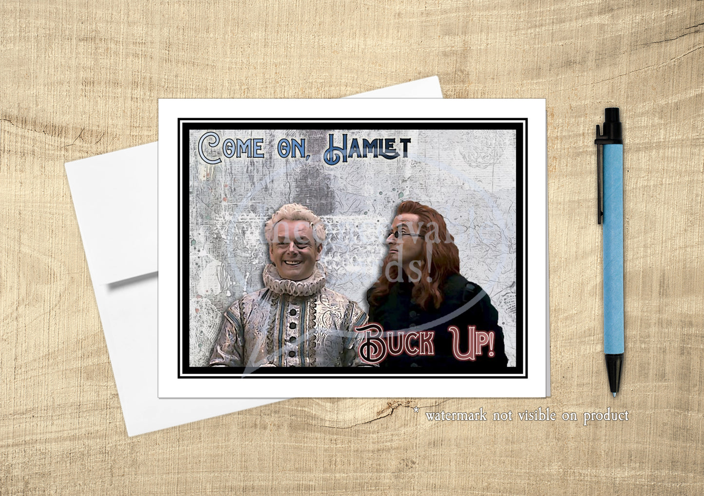 Good Omens - "Buck Up!" Sympathy Card, Feel Better, Get Well Card