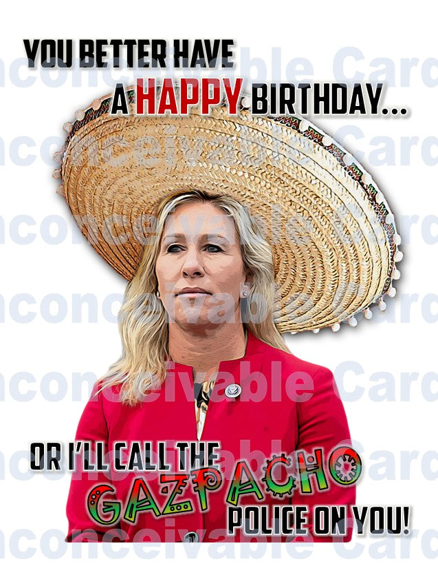 Marjorie Taylor Green - Funny Birthday Card Card