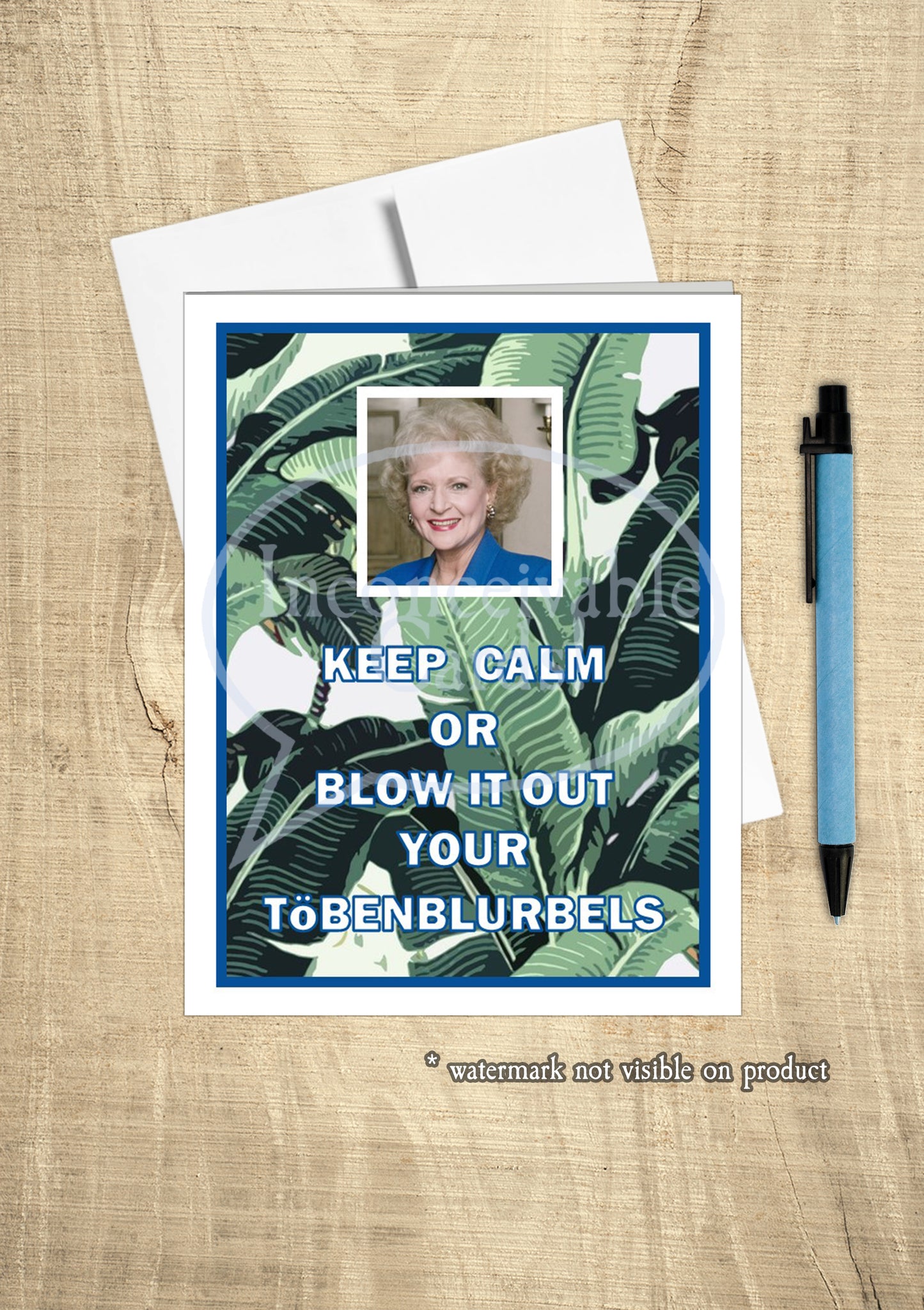Golden Girls - "Keep Calm or Blow It Out..." Rose Friendship Card, Funny Card