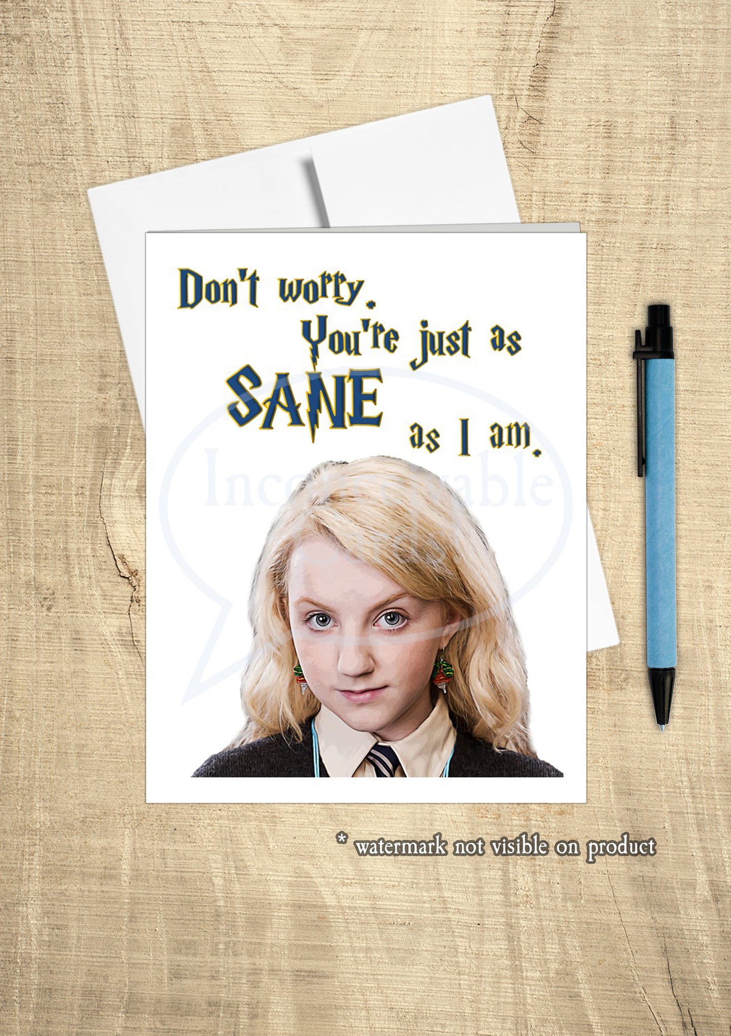 Wizard - "Just As Sane As I Am" Funny Card, Thinking of You