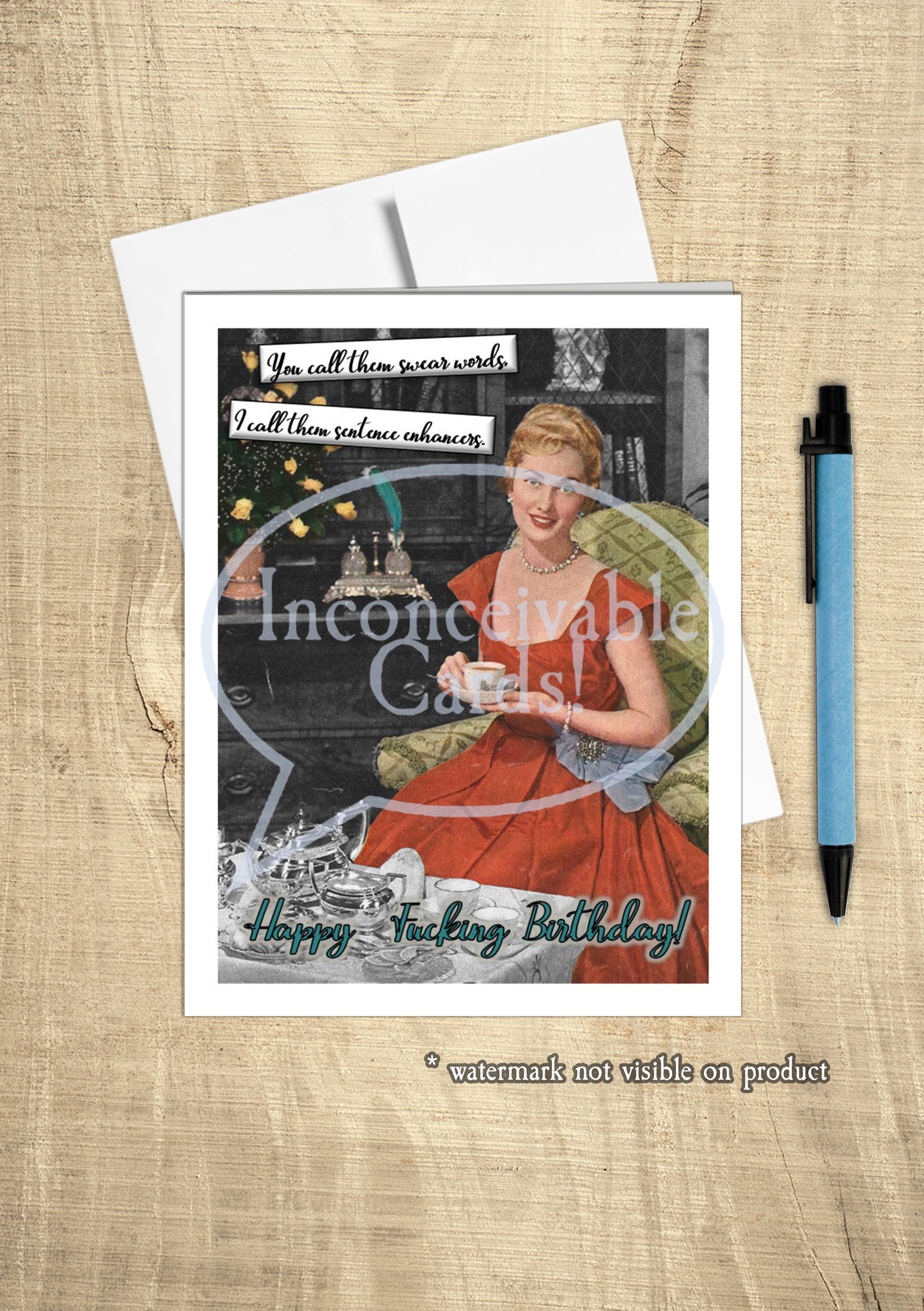 "Happy F*ing Birthday" You Call Them Swear Words Funny Birthday Card