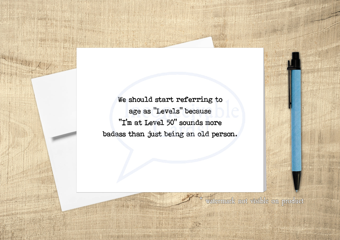 Funny "Refer to Ages as Levels" Birthday Card for Gen X, Baby Boomers, Rude & Sarcastic Birthday Card, Thinking of You, Any Occasion