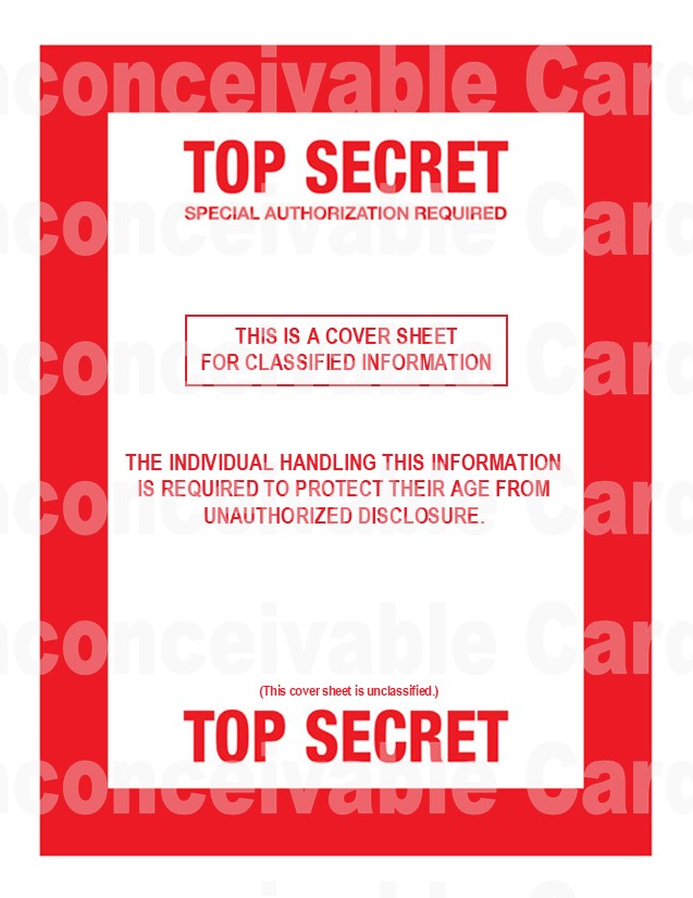 TOP SECRET Birthday Card, Funny Govvie Card, Classified Card