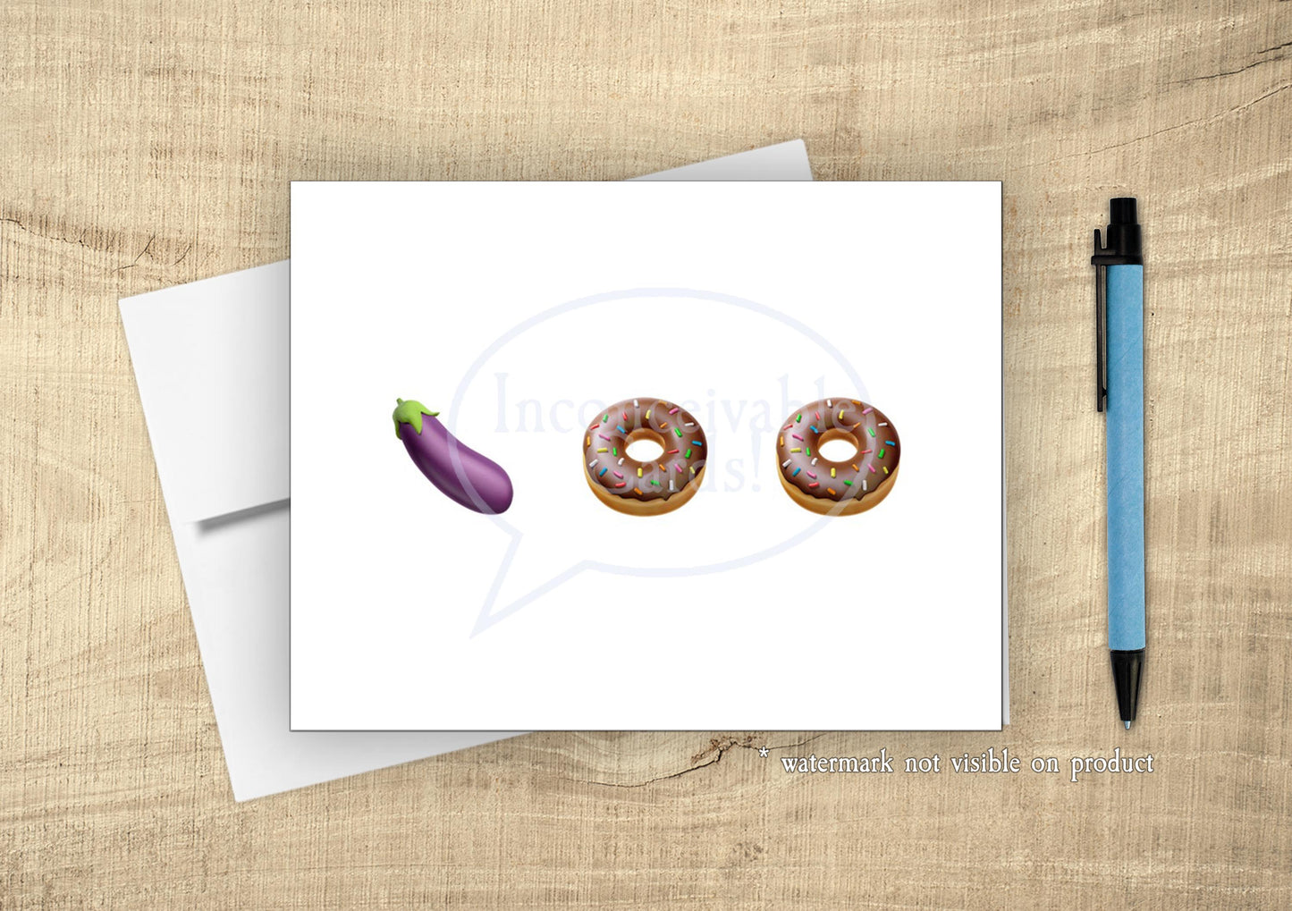 Eggplant Donut Donut Funny/Dirty Romantic Card