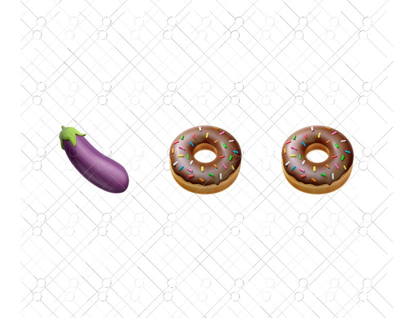 Eggplant Donut Donut Funny/Dirty Romantic Card