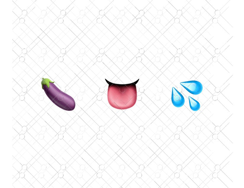 Eggplant/Tongue/Sweat Card - Sexy/Funny/Dirty Romantic Card