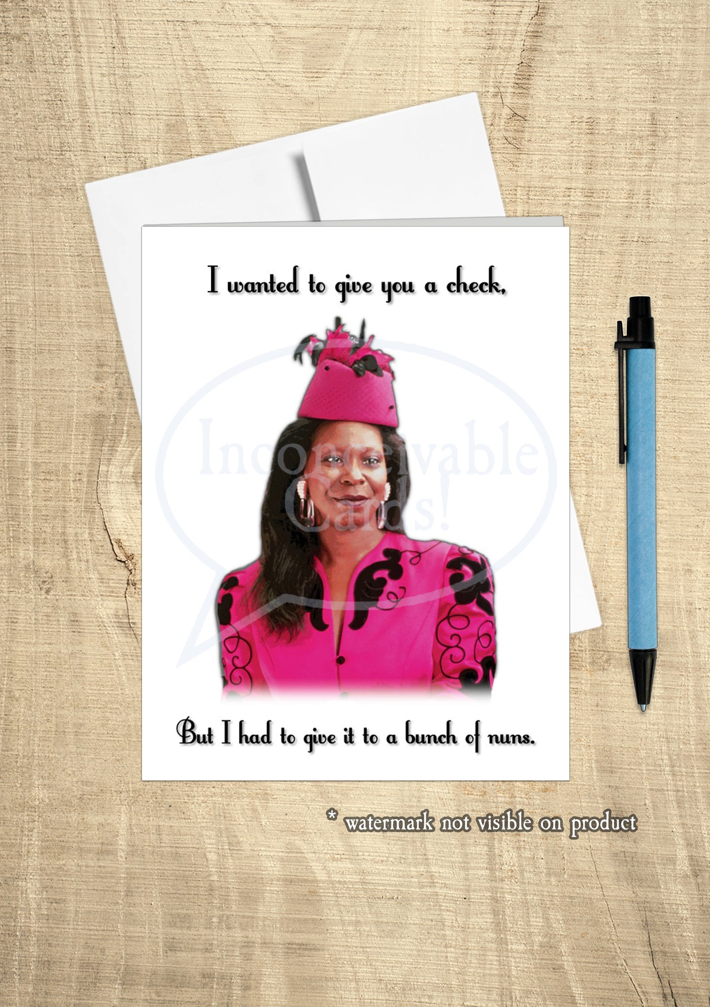 Ghost 1990s Funny Card, Ota Mae Brown, "Give a check to a bunch of nuns"