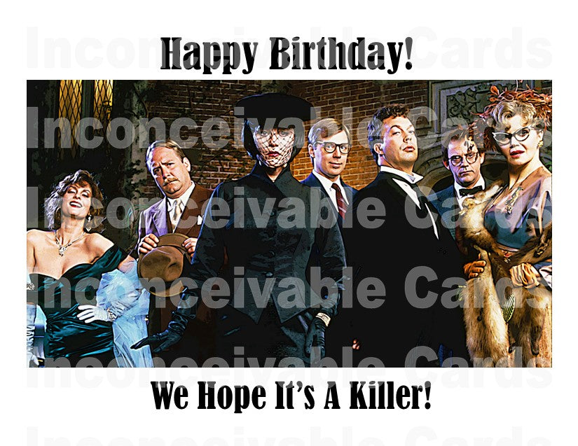 Clue "Killer Birthday" Card, Funny Birthday Card for Mystery Lovers