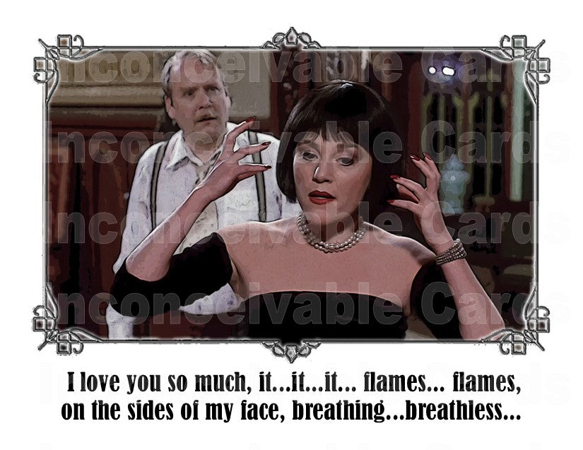 Clue "I Love You So Much - Flames On My Face" Card
