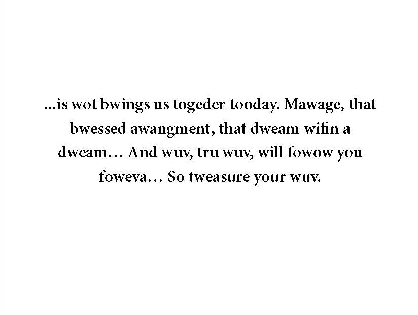 Princess Bride - "Mawwage!" Funny Card for Wedding