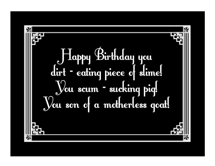 Three Amigos - Funny Insulting Birthday Card