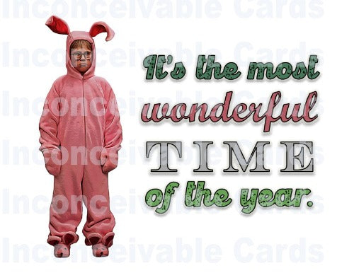 Christmas Story Pink Nightmare Christmas Card