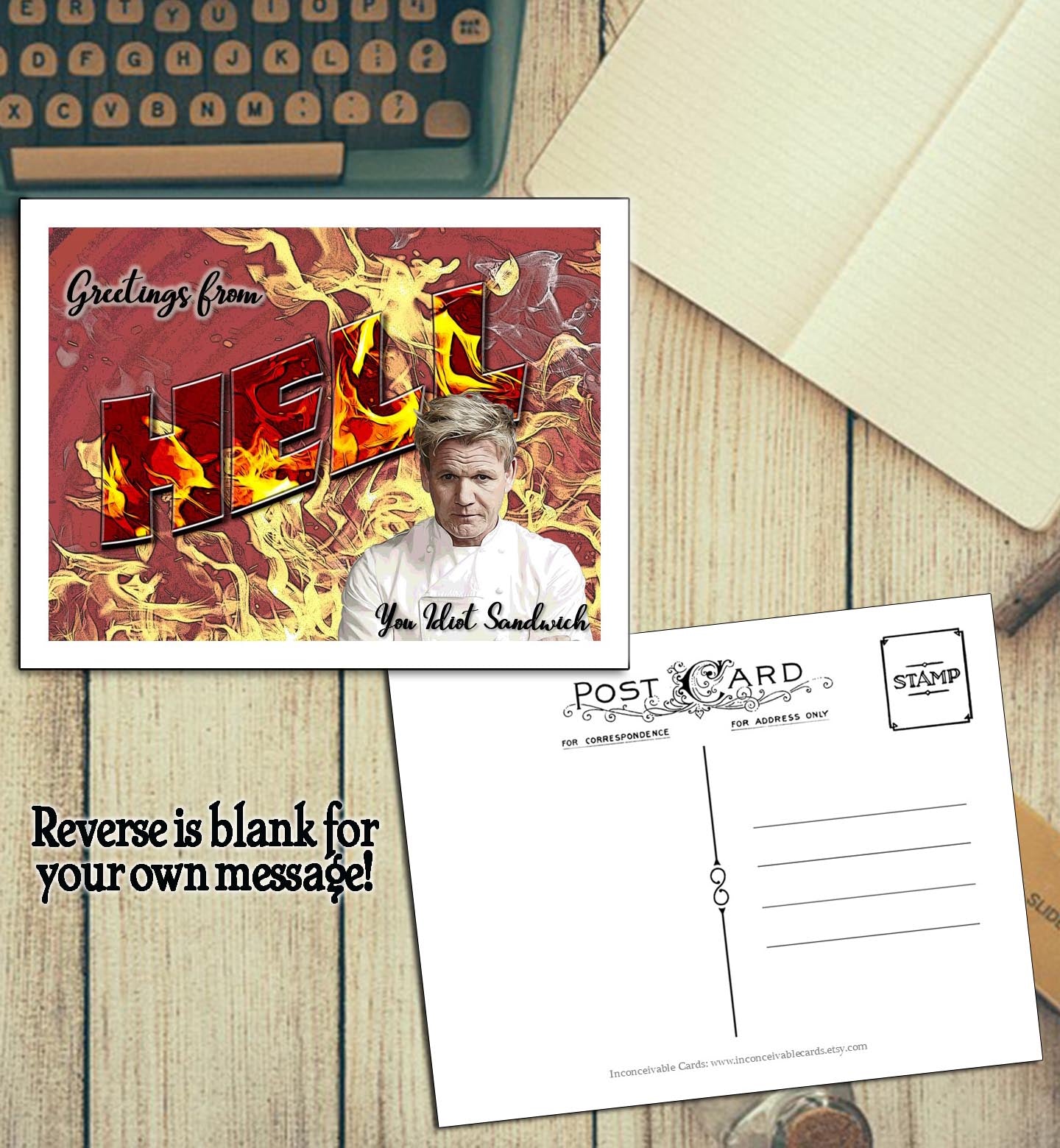 Chef From Hell Postcard