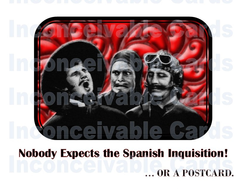 Monty Python - Spanish Inquisition Funny Postcard