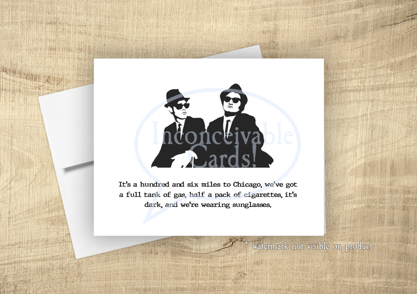 Blues Brothers - "Mission From God" Card for Any Occasion, Birthday Card, Congratulations Card