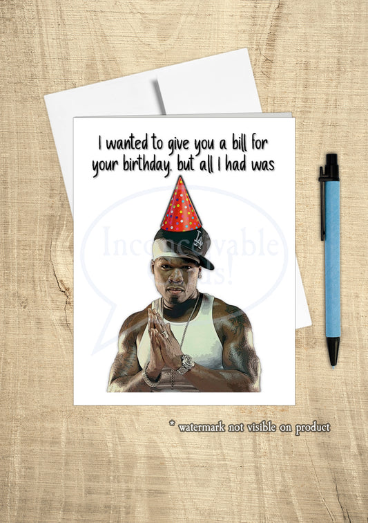 Rapper Funny Birthday Card, Rapper Birthday Card, Rap Birthday Card, Pop Culture Card