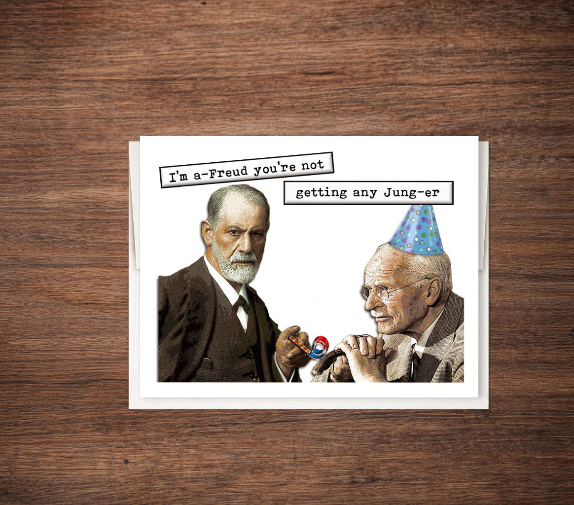 Freud and Jung - Funny Birthday Card