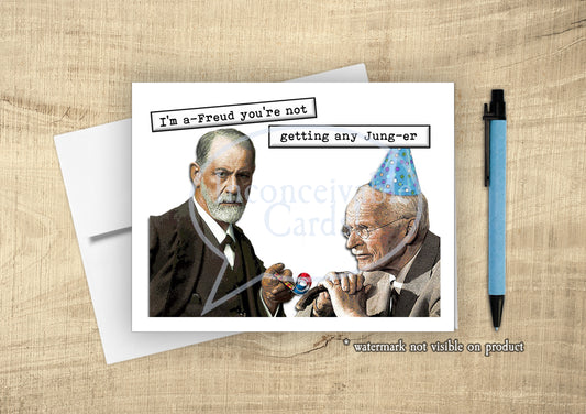 Freud and Jung - Funny Birthday Card