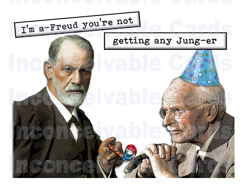 Freud and Jung - Funny Birthday Card