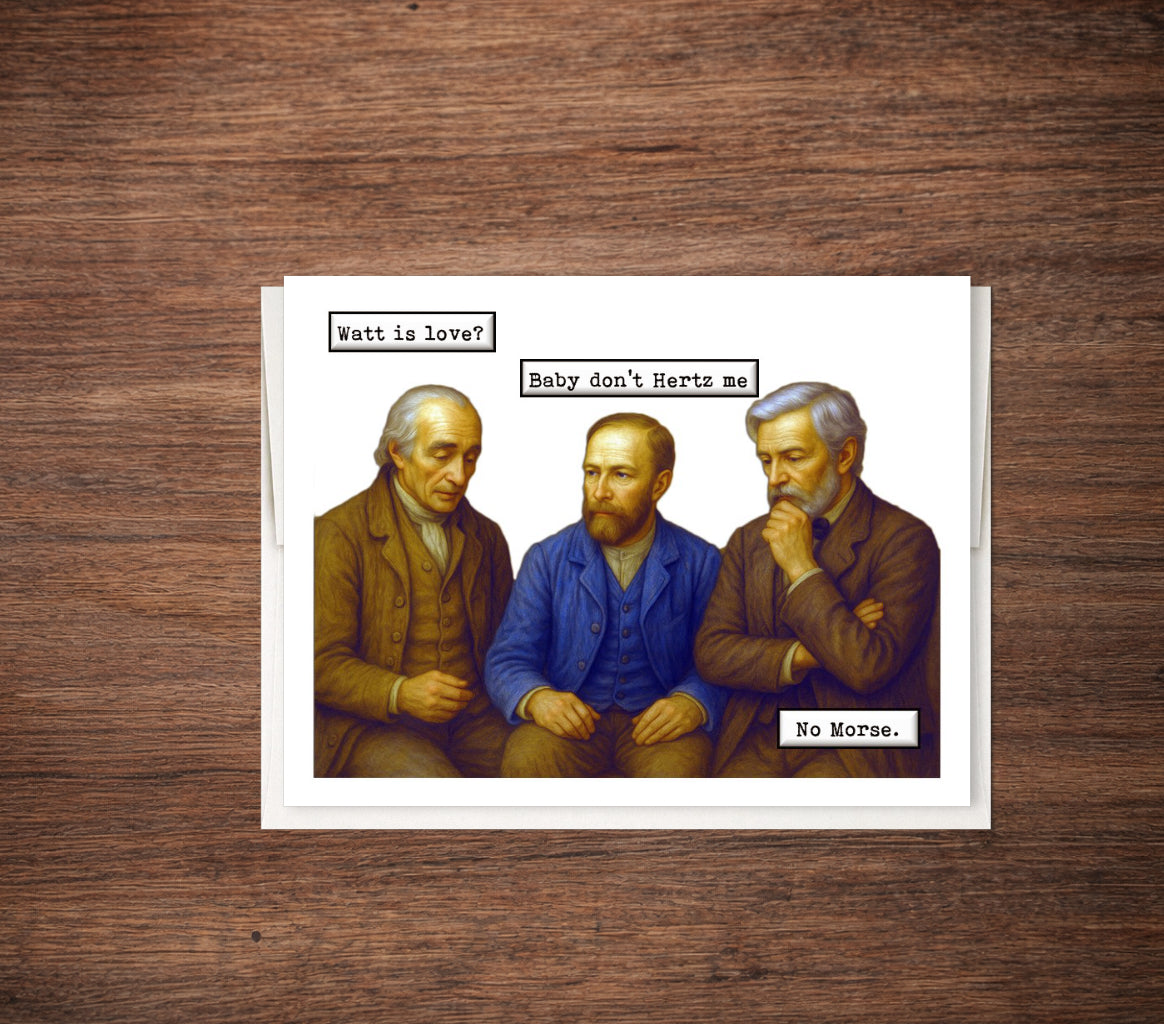 Science Joke Watt Is Love - Funny Birthday Card