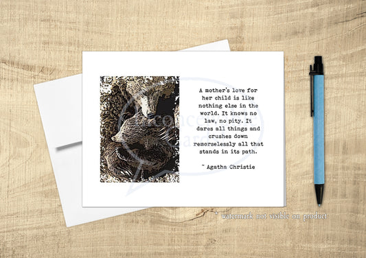 Agatha Christie Card for Mom, Birthday Card for Mom, Mother's Day Card, Card for Mystery Lovers, Agatha Christie Fan Card