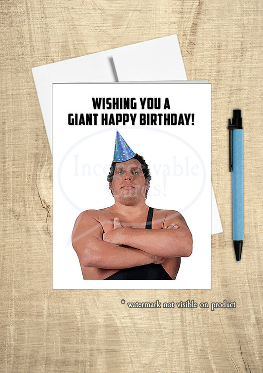 Wrestling - Giant Wrestler Birthday Card