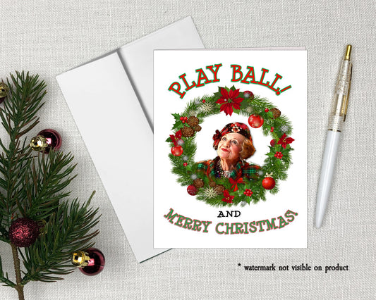 Christmas Vacay Play Ball Christmas Card