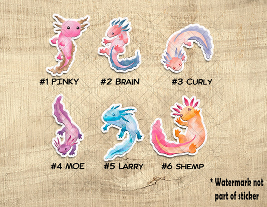 Axolotl Waterproof Vinyl Sticker