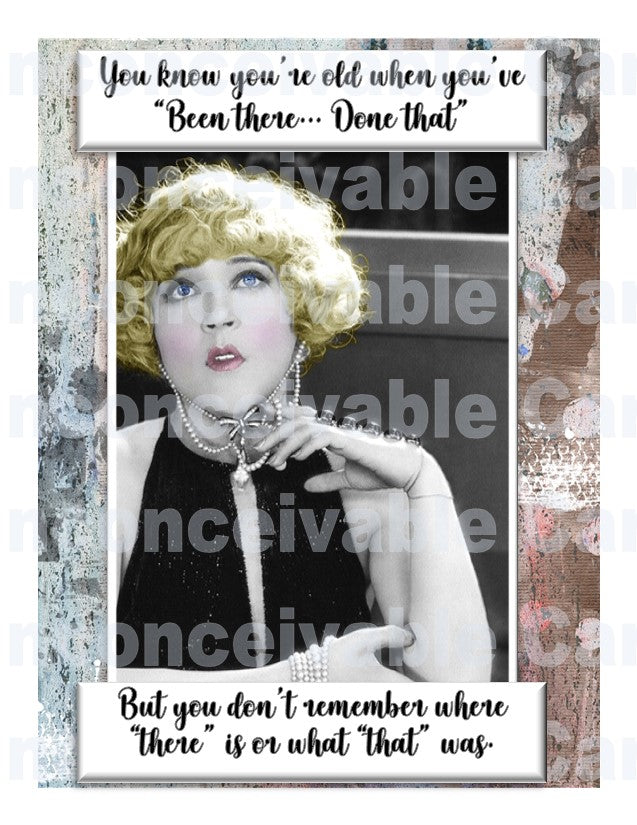Retro Pinup - "Been There Done That" Funny Card, Just Because, Birthday Card