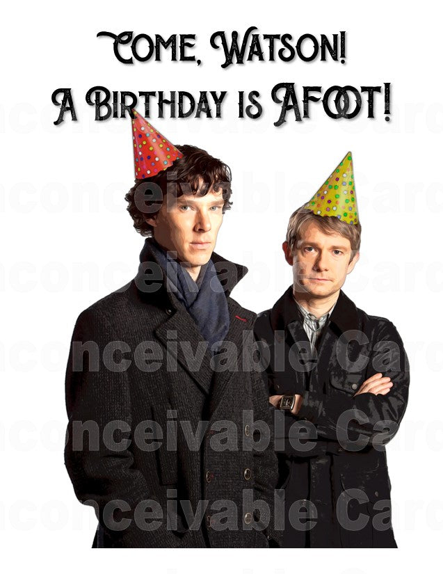 Sherlock Holmes - "Birthday is Afoot!" Birthday Card