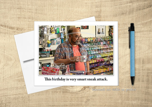 Kim's Convenience - "This Card Is Sneak Attack" Birthday Card Funny!