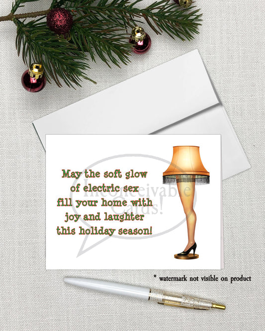 Christmas Story Leg Lamp Christmas Card