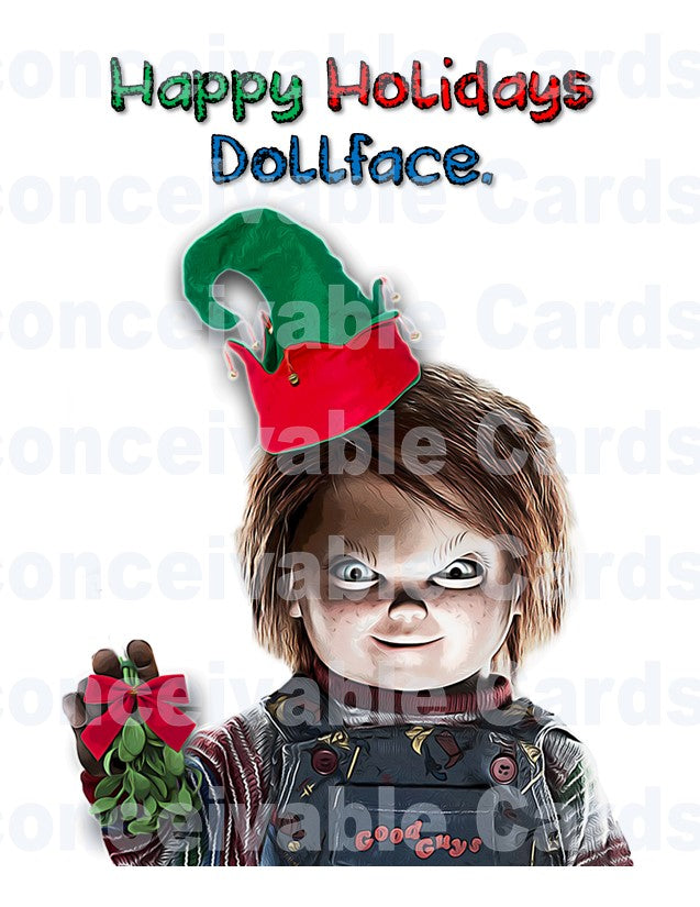 Horror - Possessed Doll "Happy Holidays Dollface"