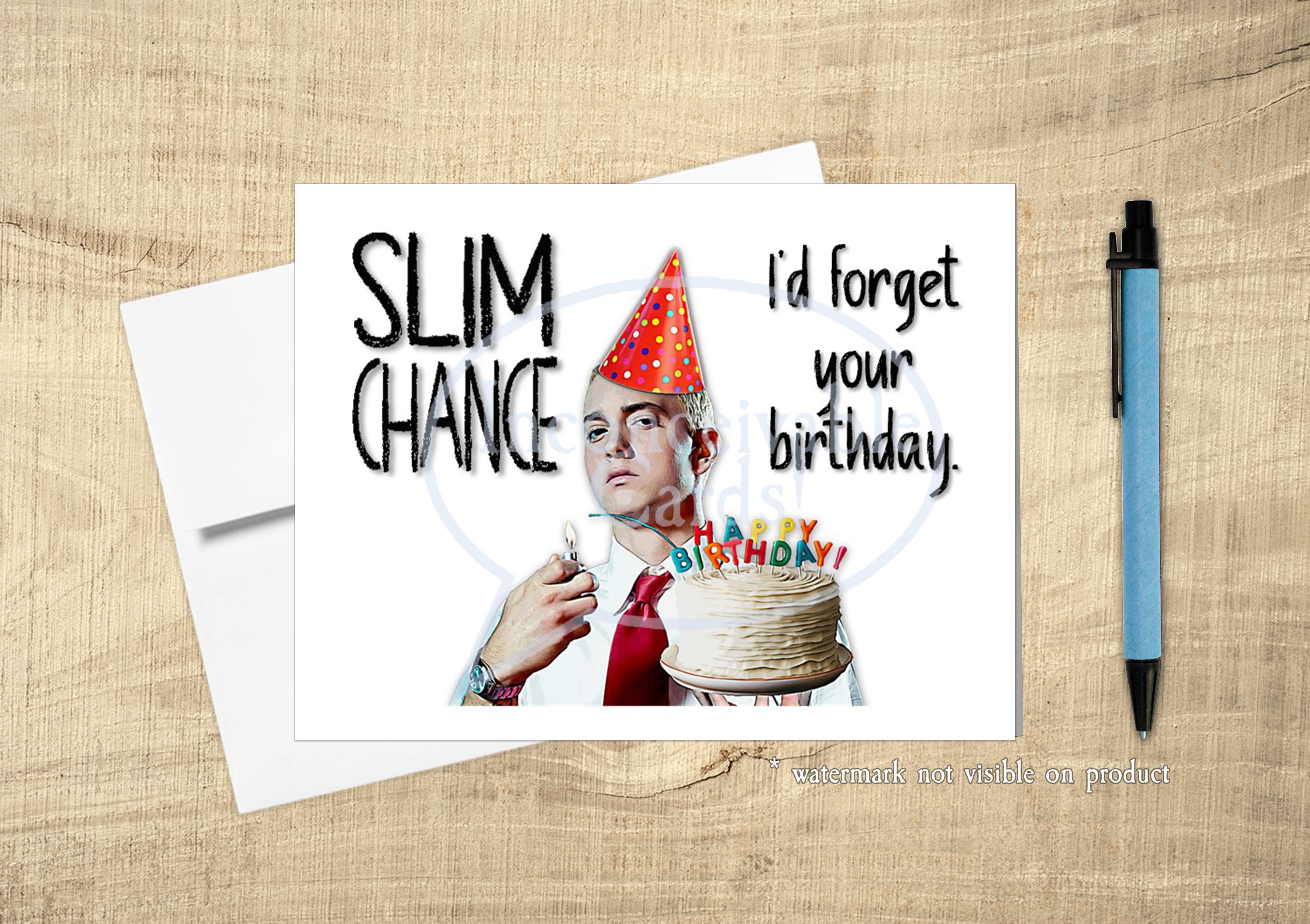 Eminem Funny Birthday Card, Rapper Birthday Card, Rap Birthday Card, P ...