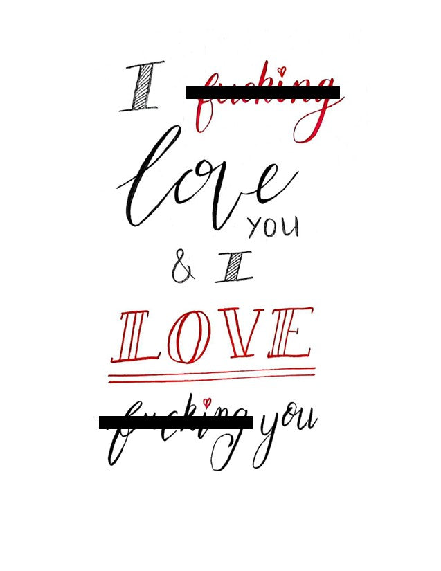 Dirty "I Love F--ing You" Card, Valentine's Day Card, Anniversary Card, Friendship Card