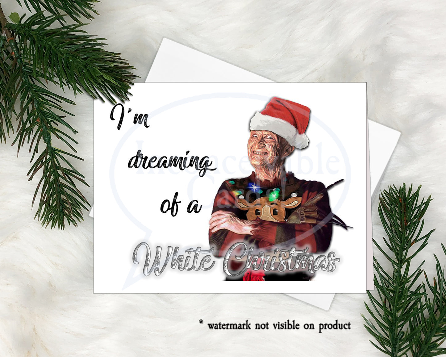 Horror - "Dreaming of a White Christmas" Card