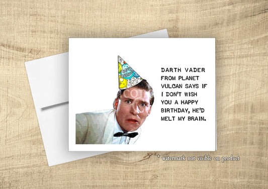 Back to the Future - George McFly Darth Vader Birthday Card