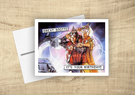 Doc and Marty - "Great Scott It's Your Birthday!" Funny Birthday Card