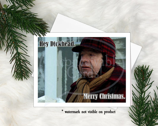 Grumpy Old Men - "Hey D*ckhead" Funny Christmas Card, Card for Him, Card for Old Man,