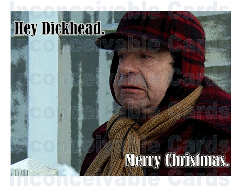 Grumpy Old Men - "Hey D*ckhead" Funny Christmas Card, Card for Him, Card for Old Man,
