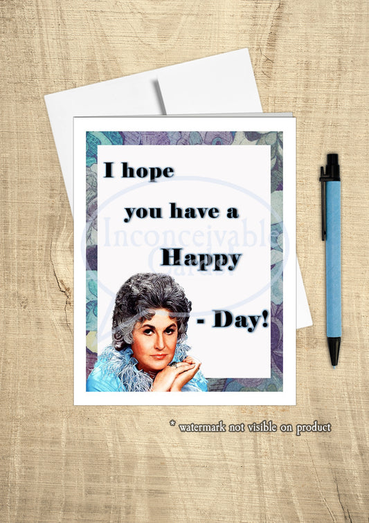 Golden Girls - "Have a Happy Bea-Day" Funny Birthday Card