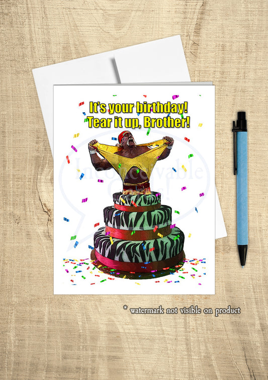 Wrestling - Hulk "Tear It Up!" Birthday Card